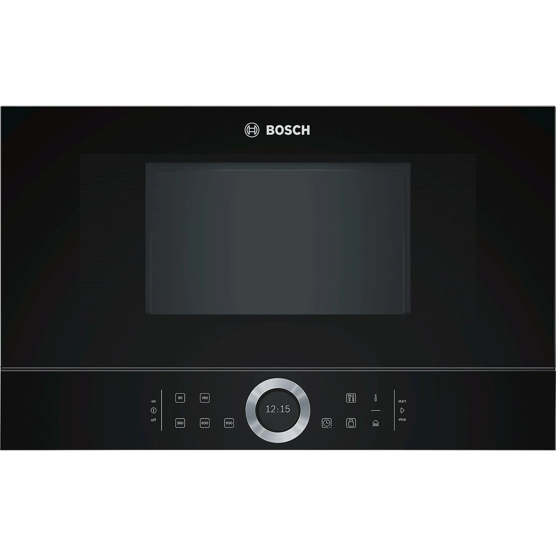 BOSCH BFL 634 GB1 SCHWARZ, Mikrowelle (900 Watt, 21 l Garraum-Volumen & Dampffunktion)