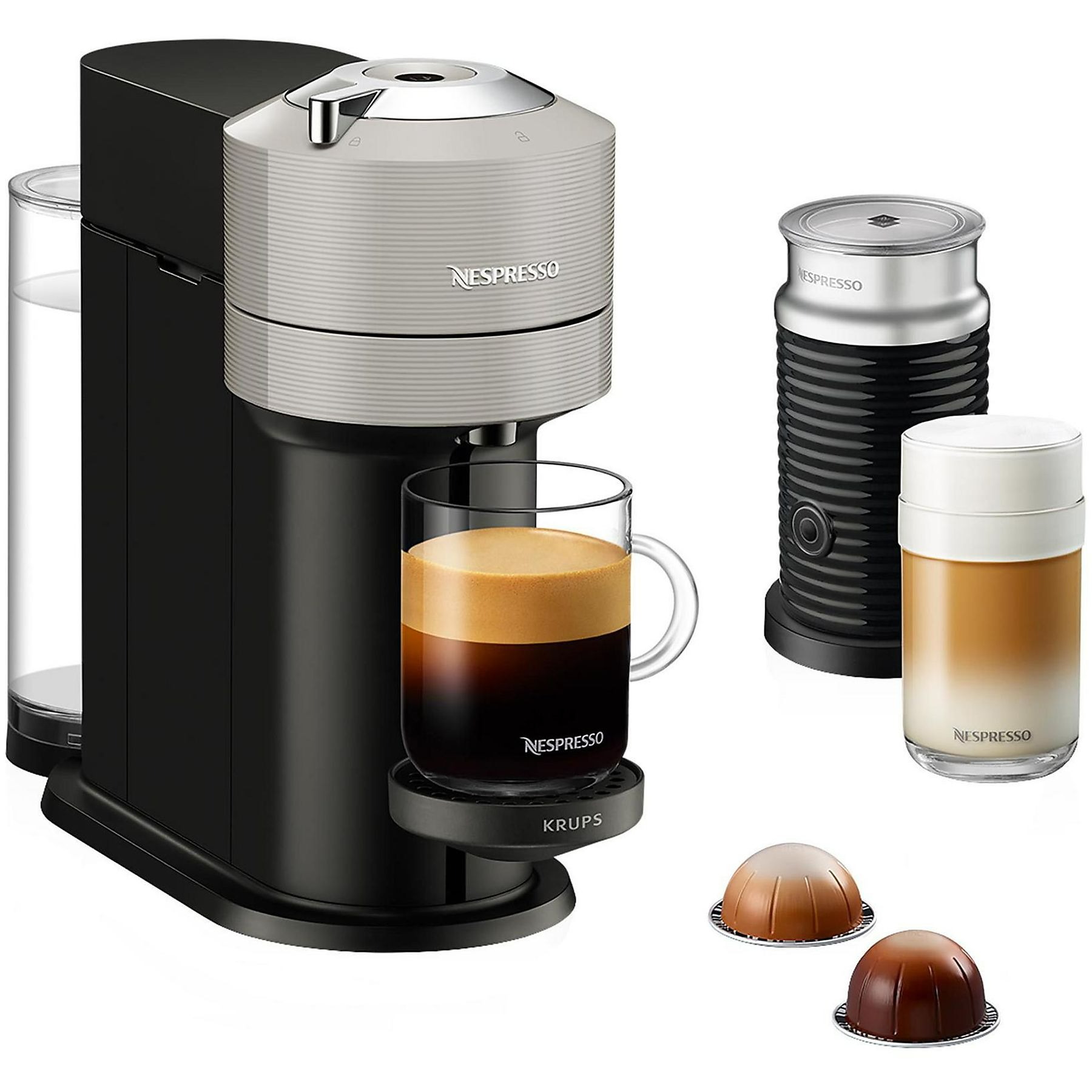KRUPS XN 911 B NESPRESSO VERTUO NEXT Kapselmaschine Light Grey