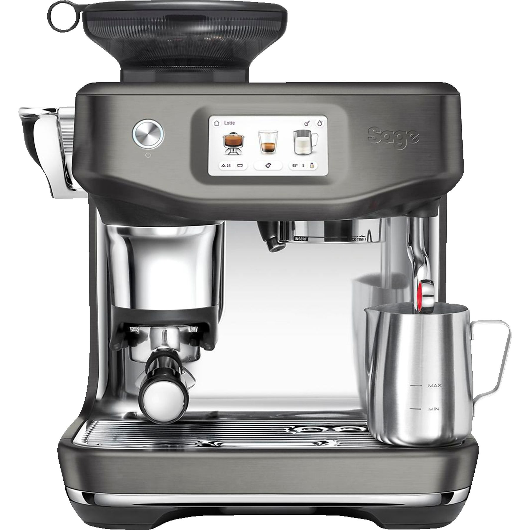 SAGE SES881BST4FEU1 the Barista Touch™ Impress Espressomaschine Schwarzer Edelstahl