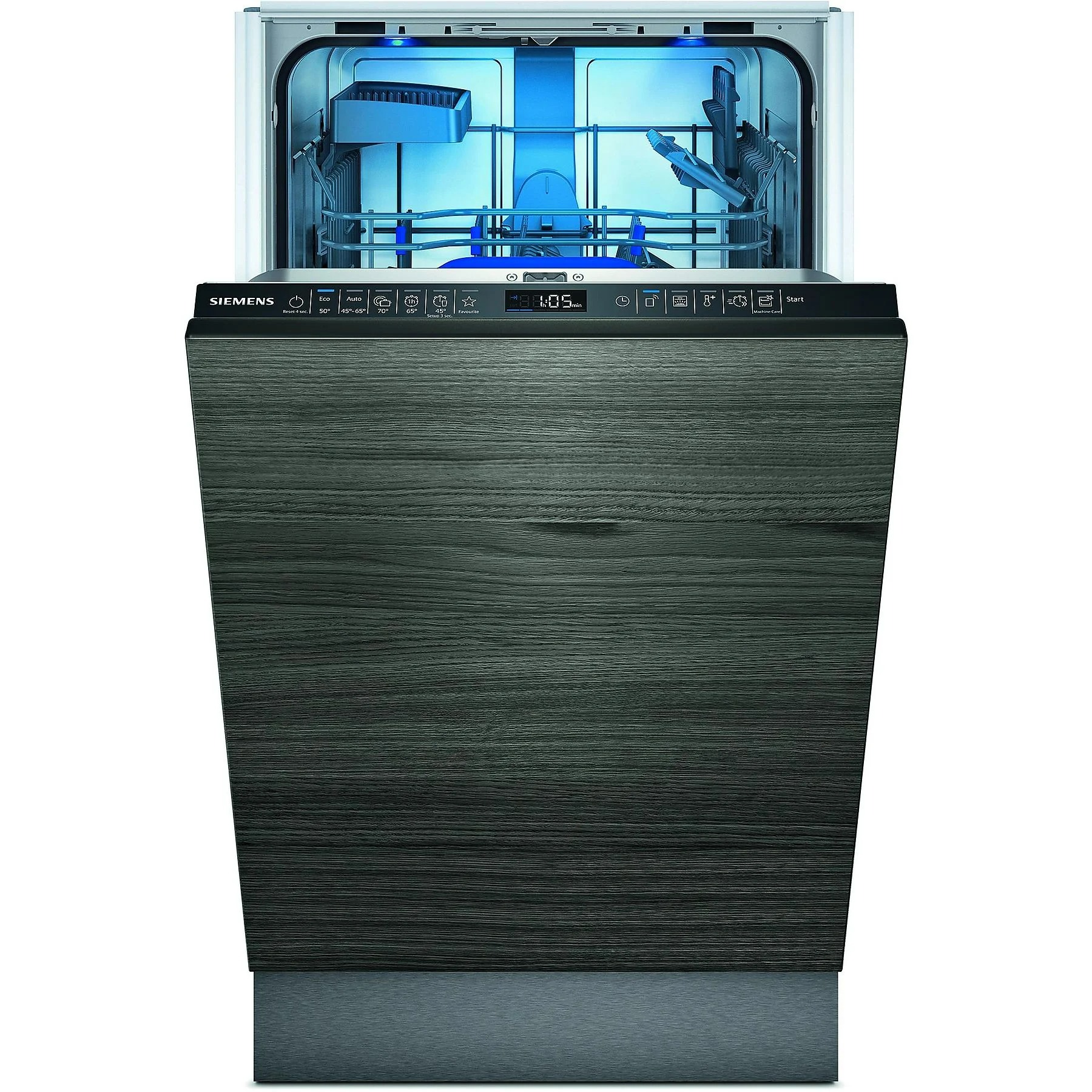 SIEMENS SR 85 EX 09 KE iQ500 Geschirrspüler (vollintegrierbar (Besteckkorb, 448 mm breit, 44 dB (A), D)