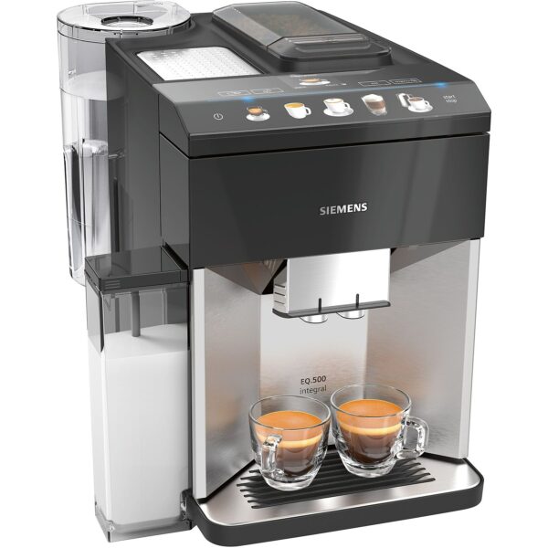 SIEMENS TQ 507 D 03 EQ.500 INTEGRAL Kaffeevollautomat Edelstahl/Klavierlack schwarz